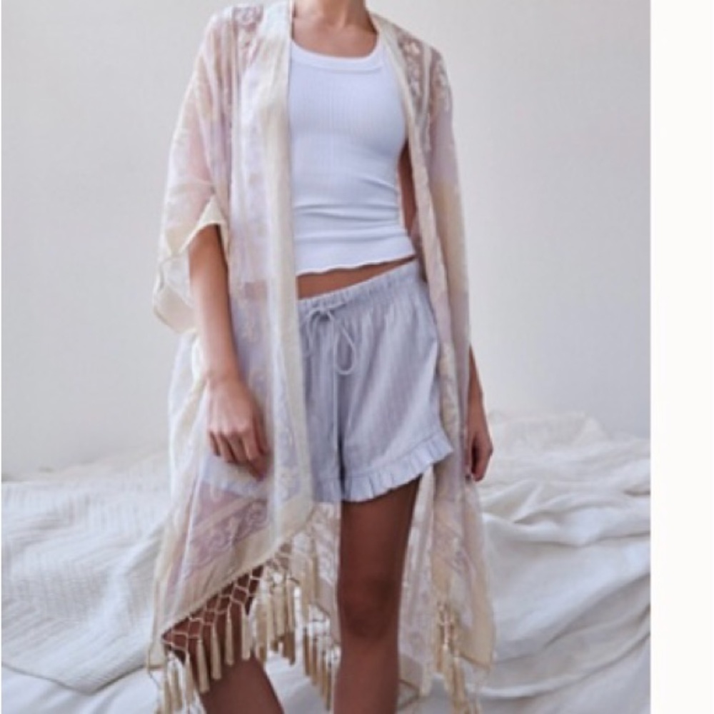 Free People Nightbird Burnout Duster Kimono